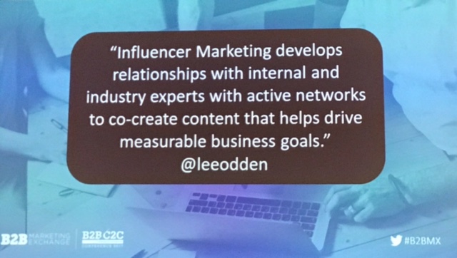 Influencer Marketing develops relationships - Lee Oden