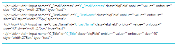 Step 4 - configure fields section